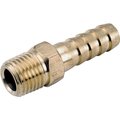 Anderson Metals 129 Series Hose Adapter, 34 in, Barb, 12 in, MPT, Brass 757001-1208